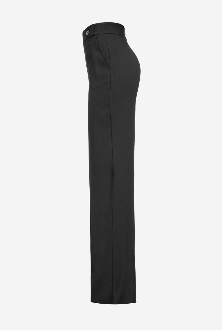 Women's Pinko High-waisted Buttoned Pants Black | Australia-28791609