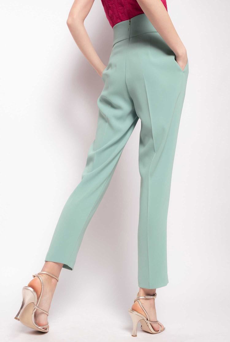 Women's Pinko High-waisted Stretch Crêpe Pants Green | Australia-86735249