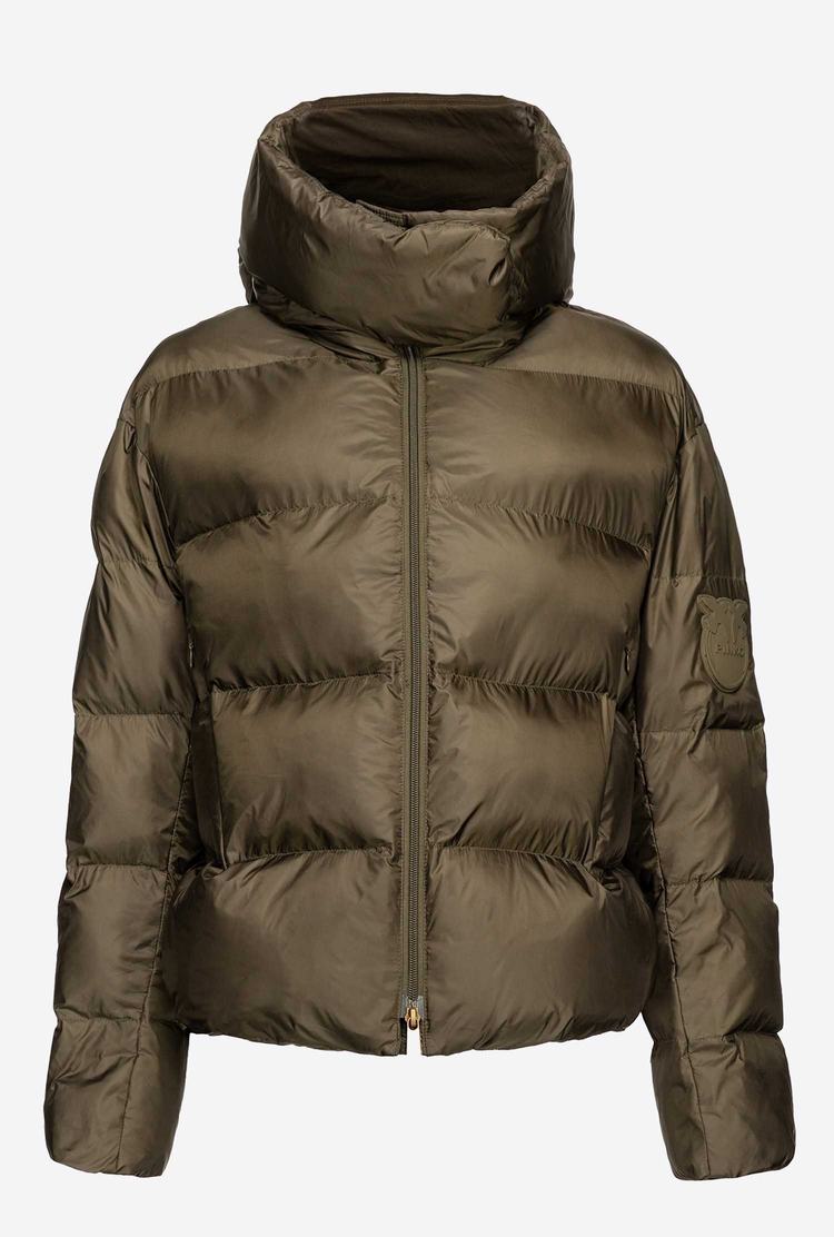 Women's Pinko Hood Down Jackets Green | Australia-10937689