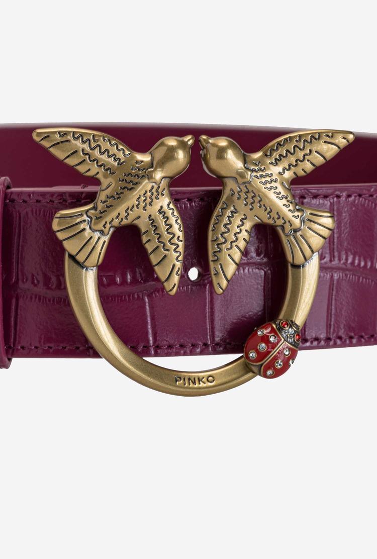 Women's Pinko Jewel Belts Burgundy Gold | Australia-84617539