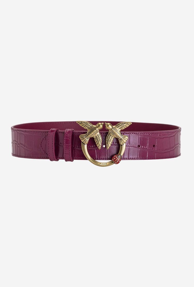 Women\'s Pinko Jewel Belts Burgundy Gold | Australia-84617539