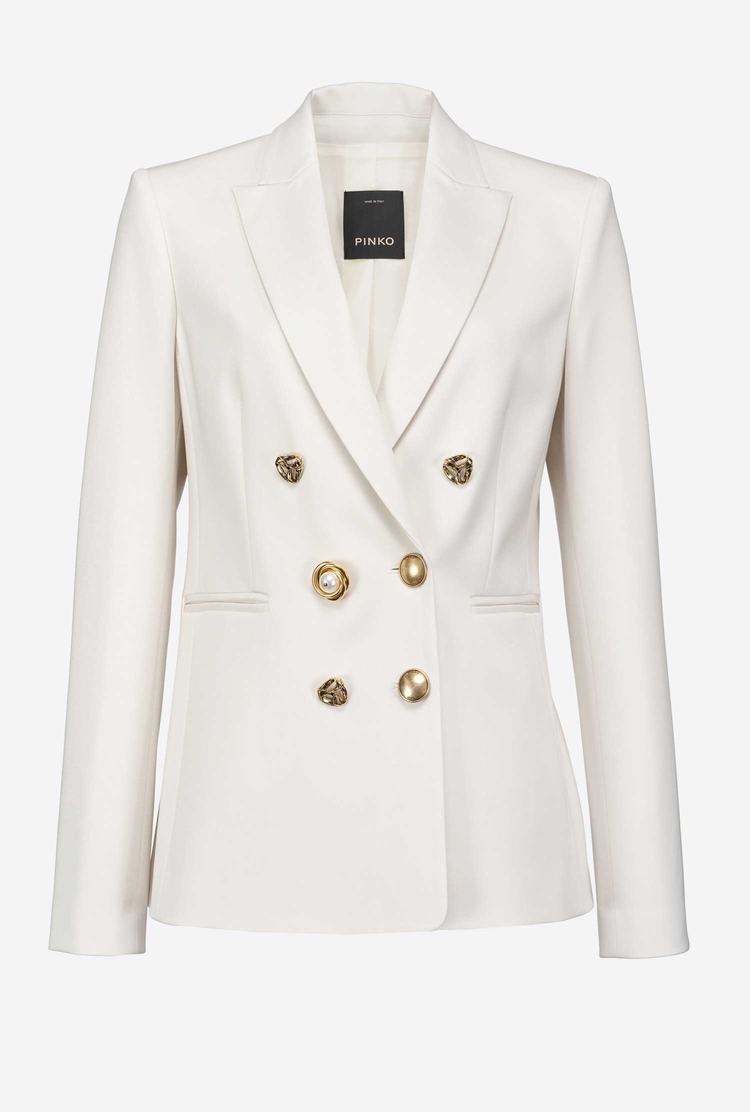 Women's Pinko Jewel Buttons Blazers Beige | Australia-70456199