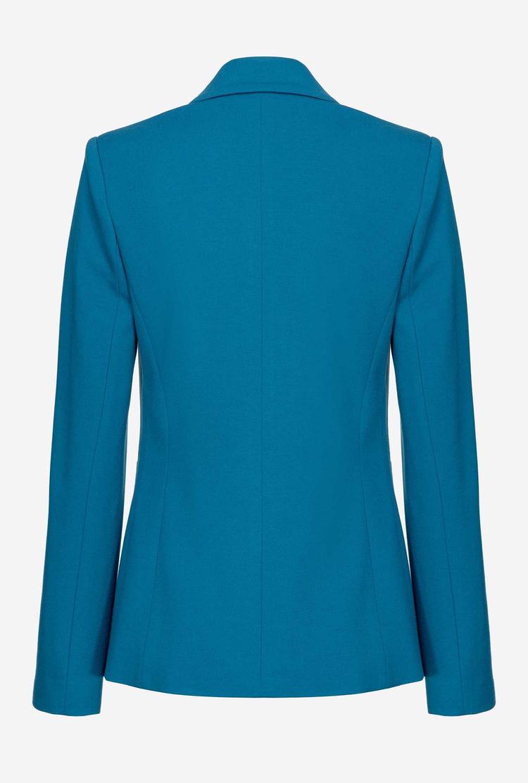 Women's Pinko Jewel Buttons Blazers Blue | Australia-65471089