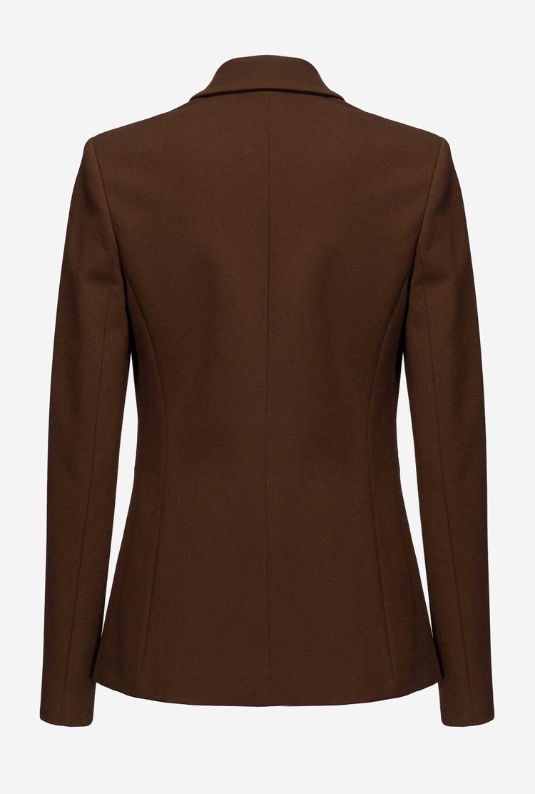 Women's Pinko Jewel Buttons Blazers Dark Brown | Australia-31208799