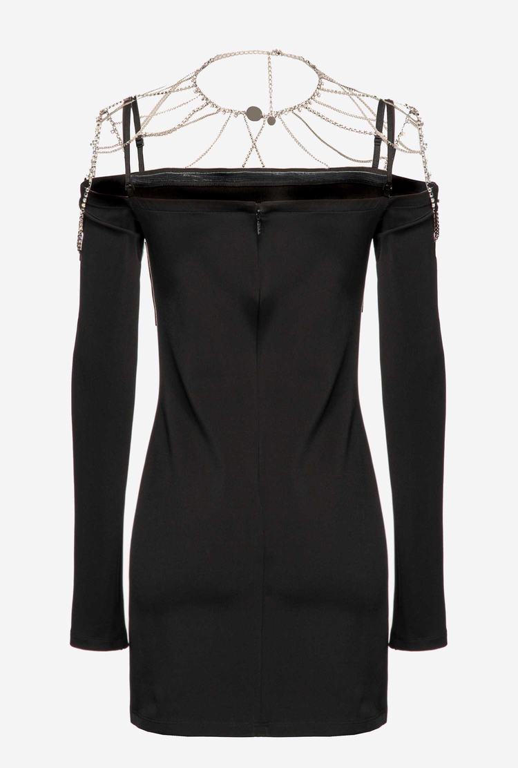 Women's Pinko Jewel Mini Dress Black | Australia-06487359