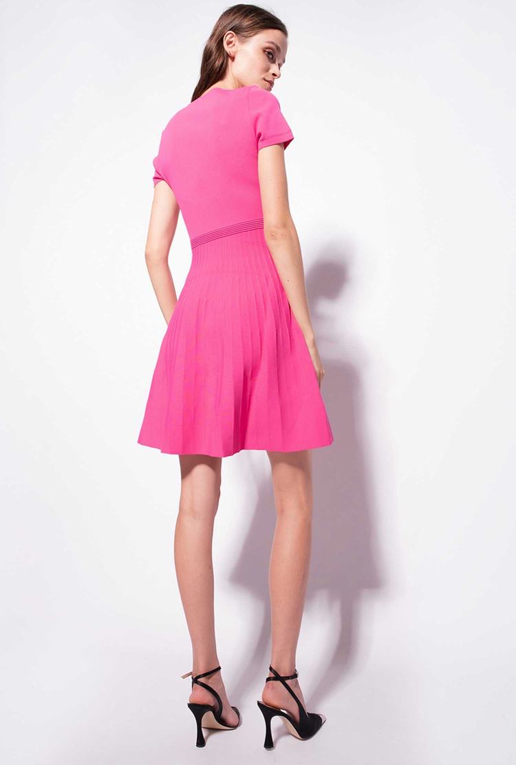 Women's Pinko Knit Mini Dress Pink | Australia-15890349