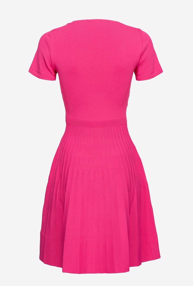 Women's Pinko Knit Mini Dress Pink | Australia-15890349