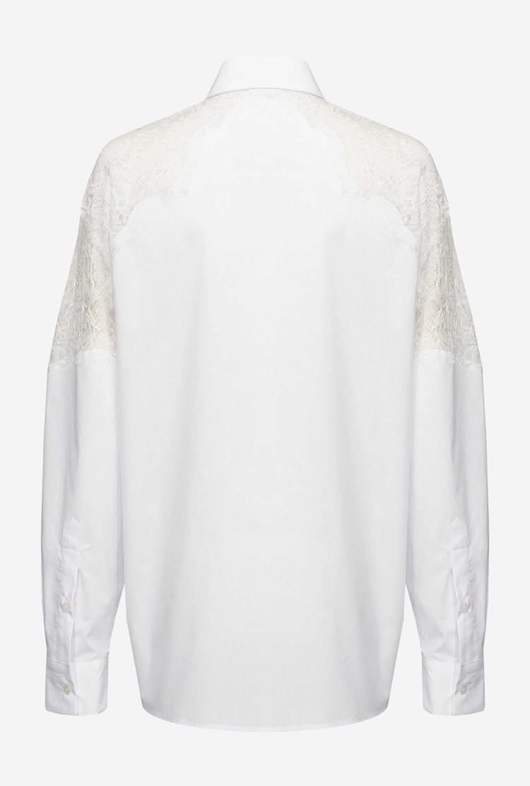 Women's Pinko Lace Shirts White | Australia-43607899