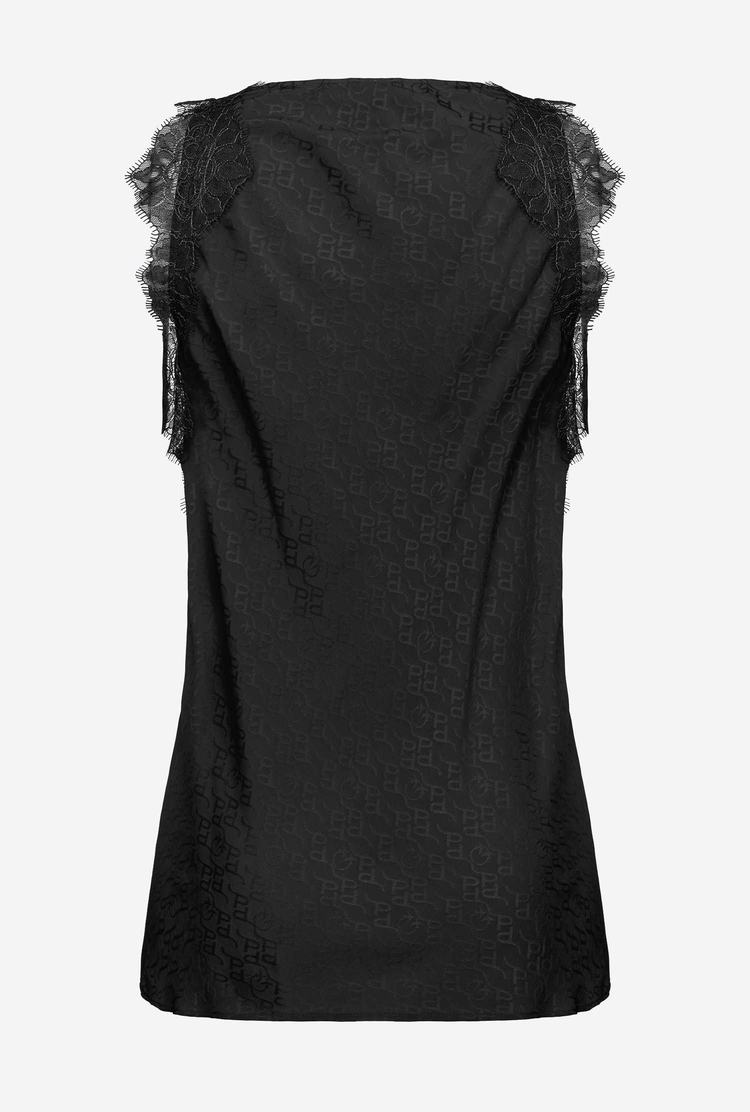 Women's Pinko Lace Tanks Black | Australia-32471969