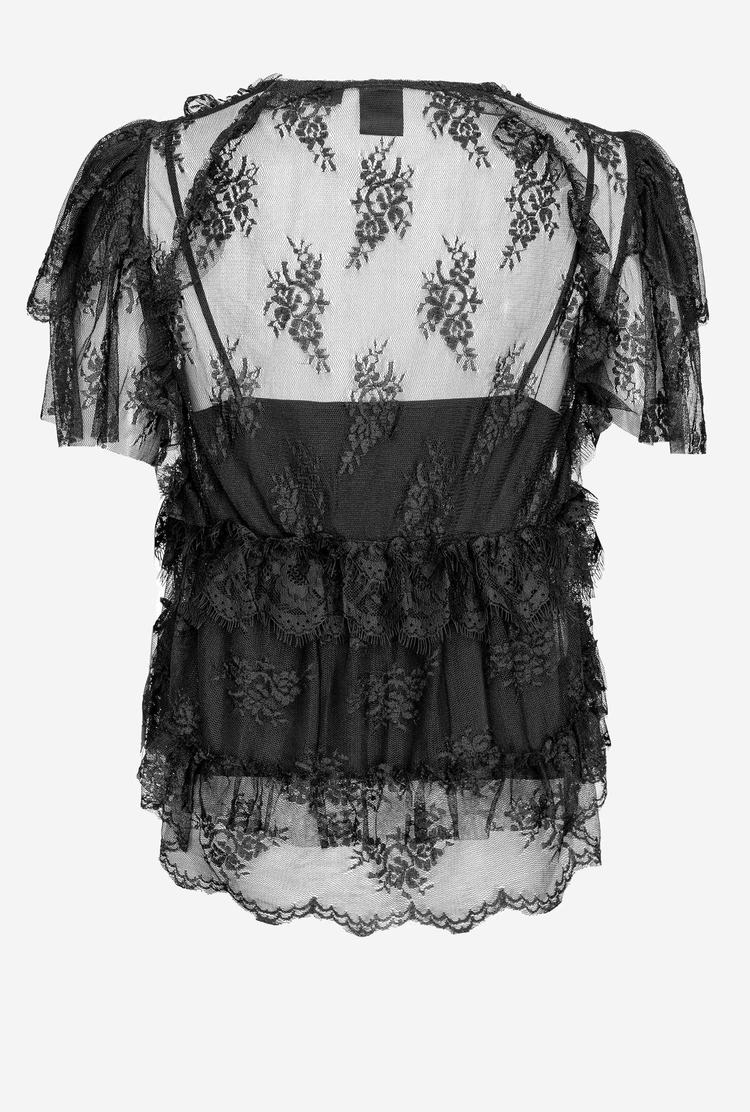 Women's Pinko Lace Tanks Black | Australia-48310299