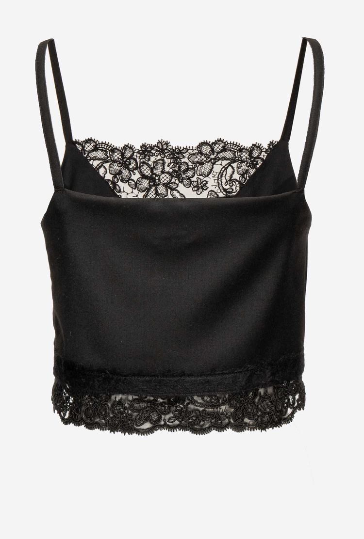 Women's Pinko Lace Tanks Black | Australia-68059479