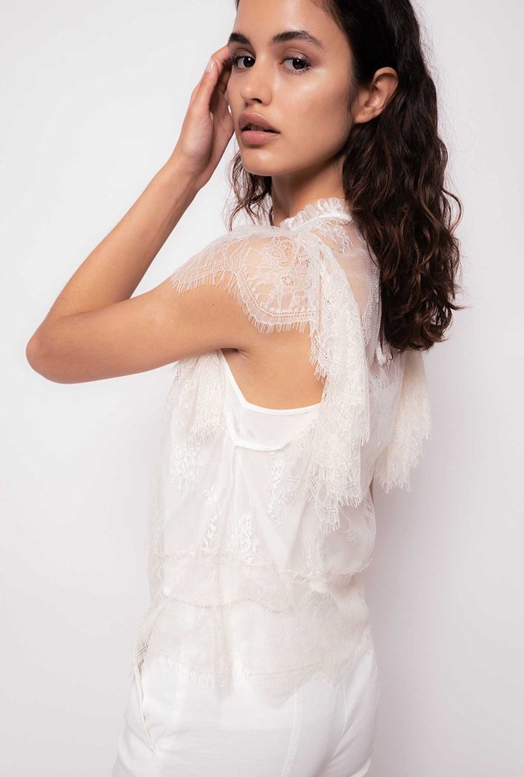 Women's Pinko Lace Tanks White | Australia-34821709