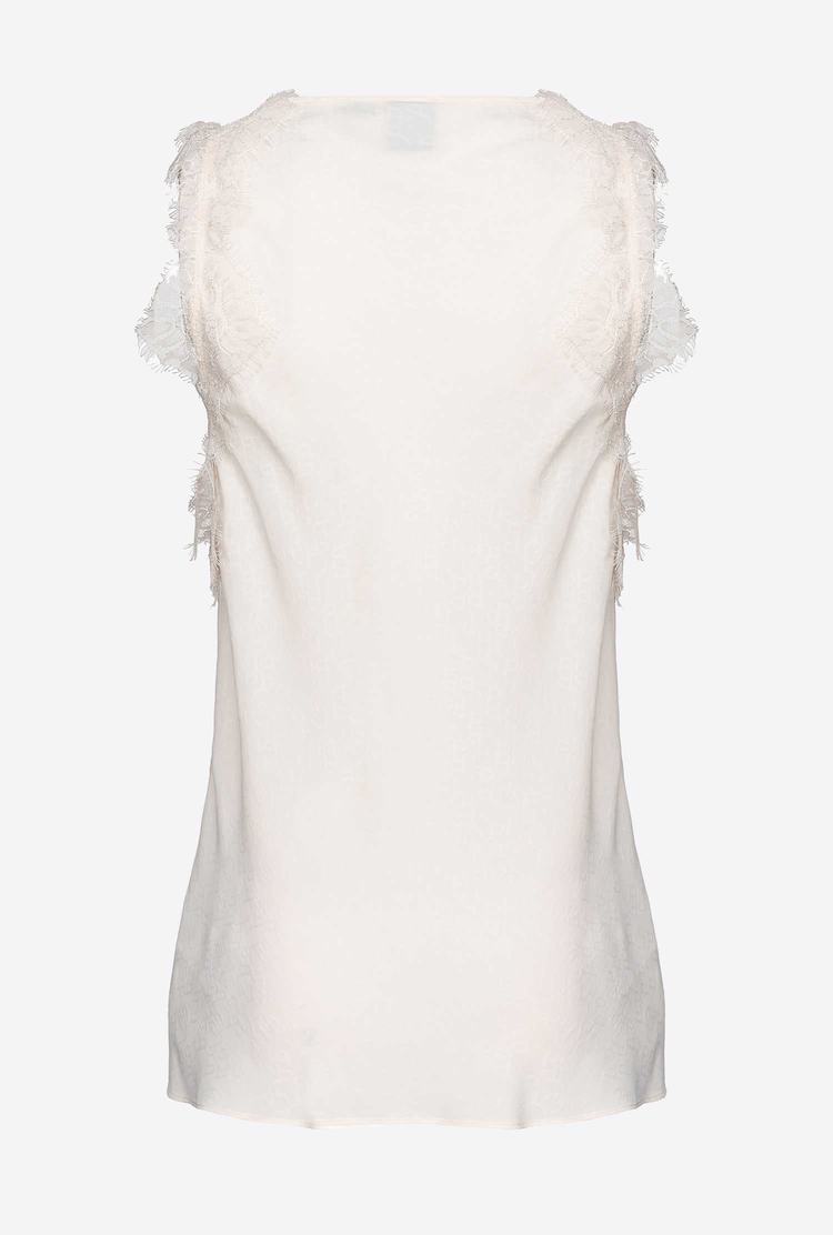 Women's Pinko Lace Tanks White | Australia-87254969