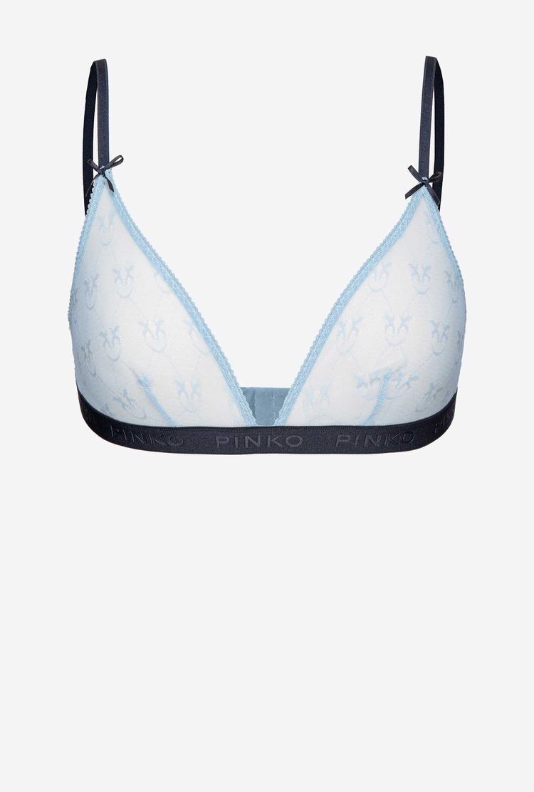 Women's Pinko Lace Triangle Bra Lingerie Light Blue | Australia-01659479