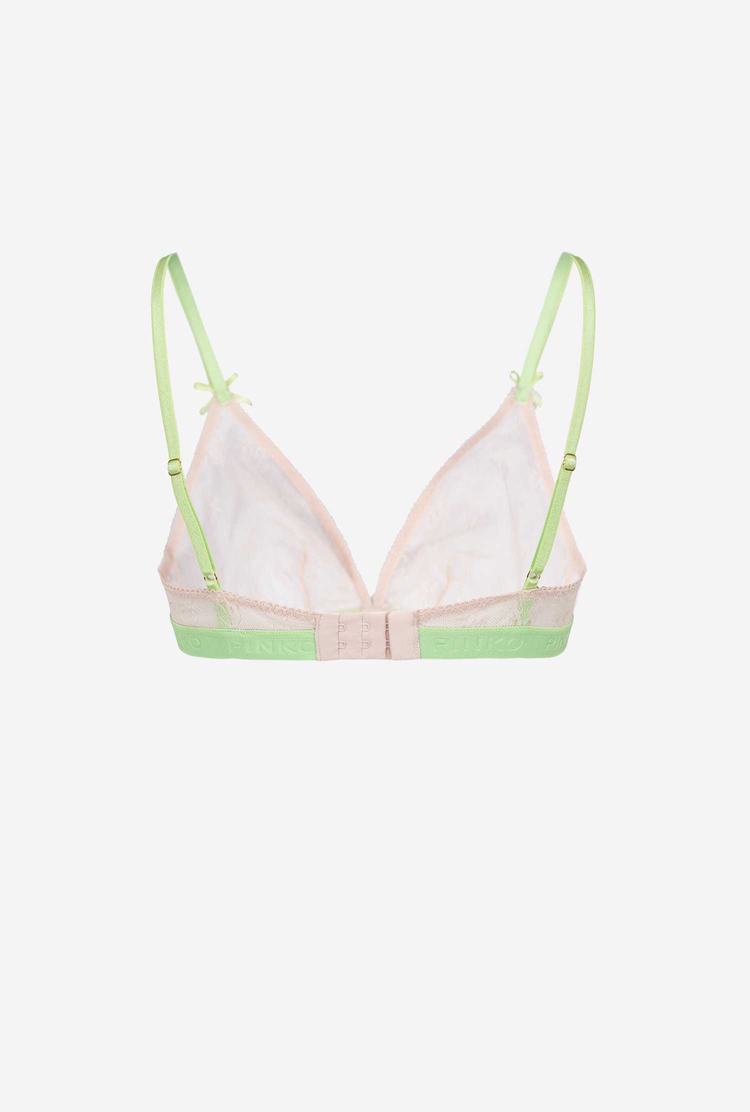 Women's Pinko Lace Triangle Bra Lingerie Pink/Green | Australia-10285739