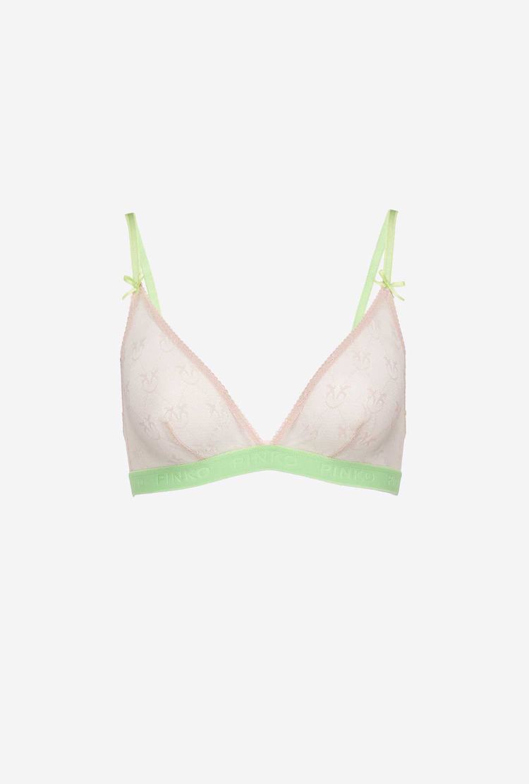 Women\'s Pinko Lace Triangle Bra Lingerie Pink/Green | Australia-10285739