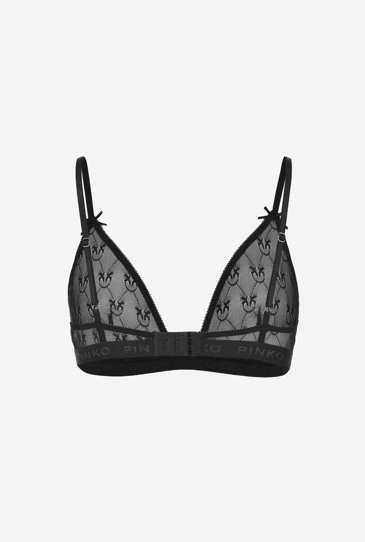 Women's Pinko Lace Triangle Bra Lingerie Black | Australia-54791829