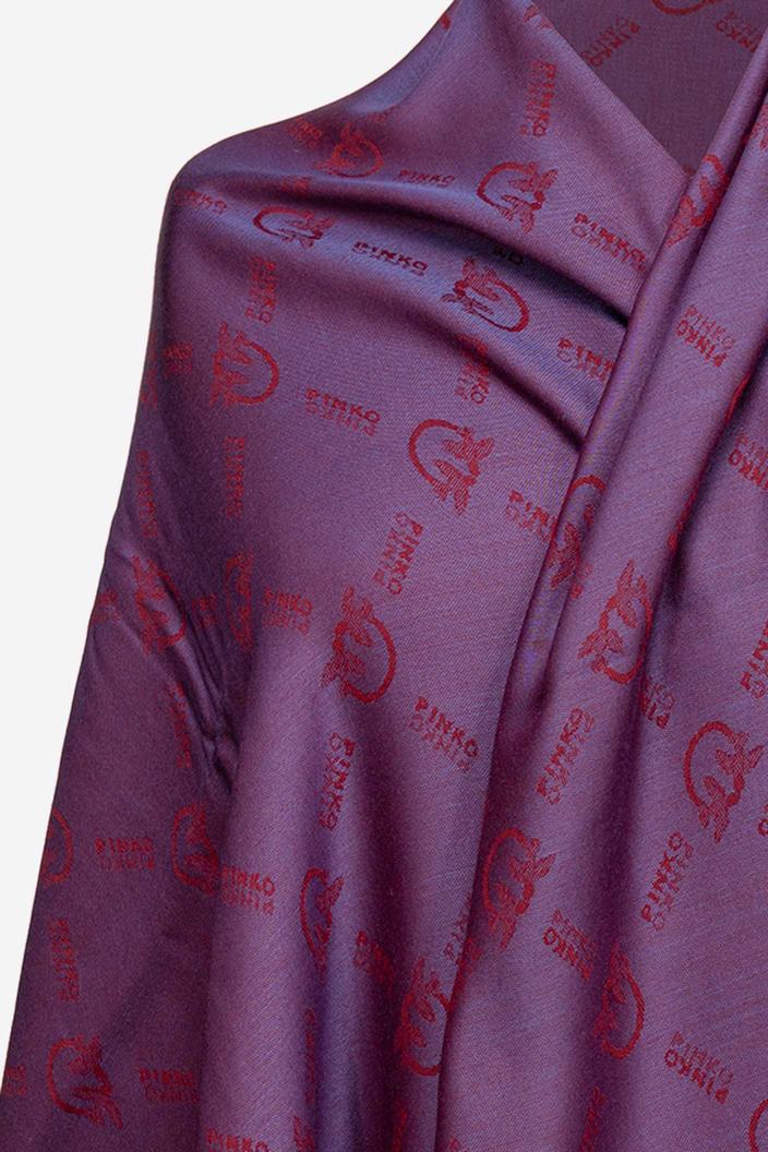 Women's Pinko Large Monogram Scarves Purple/Blue | Australia-81504639