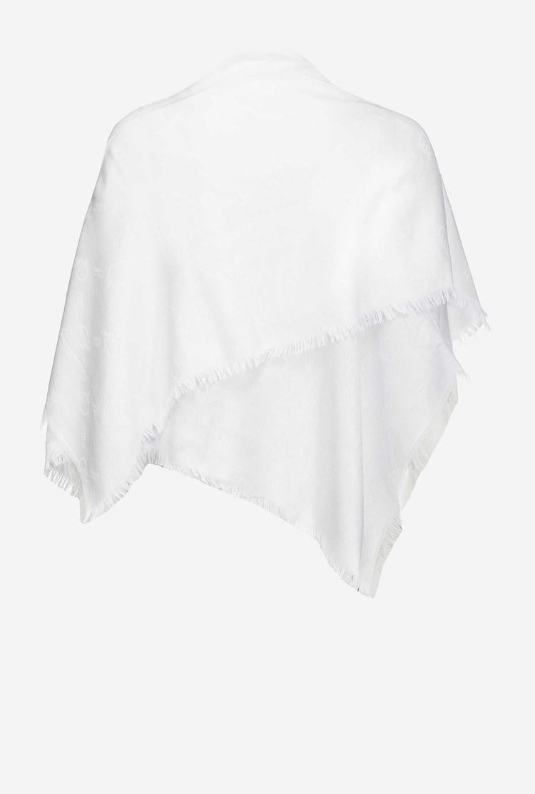 Women's Pinko Large Monogram Scarves White | Australia-10562799