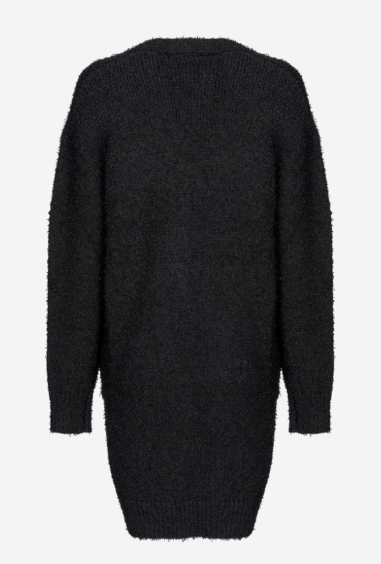 Women's Pinko Logo Hook Cardigan Black | Australia-45629089