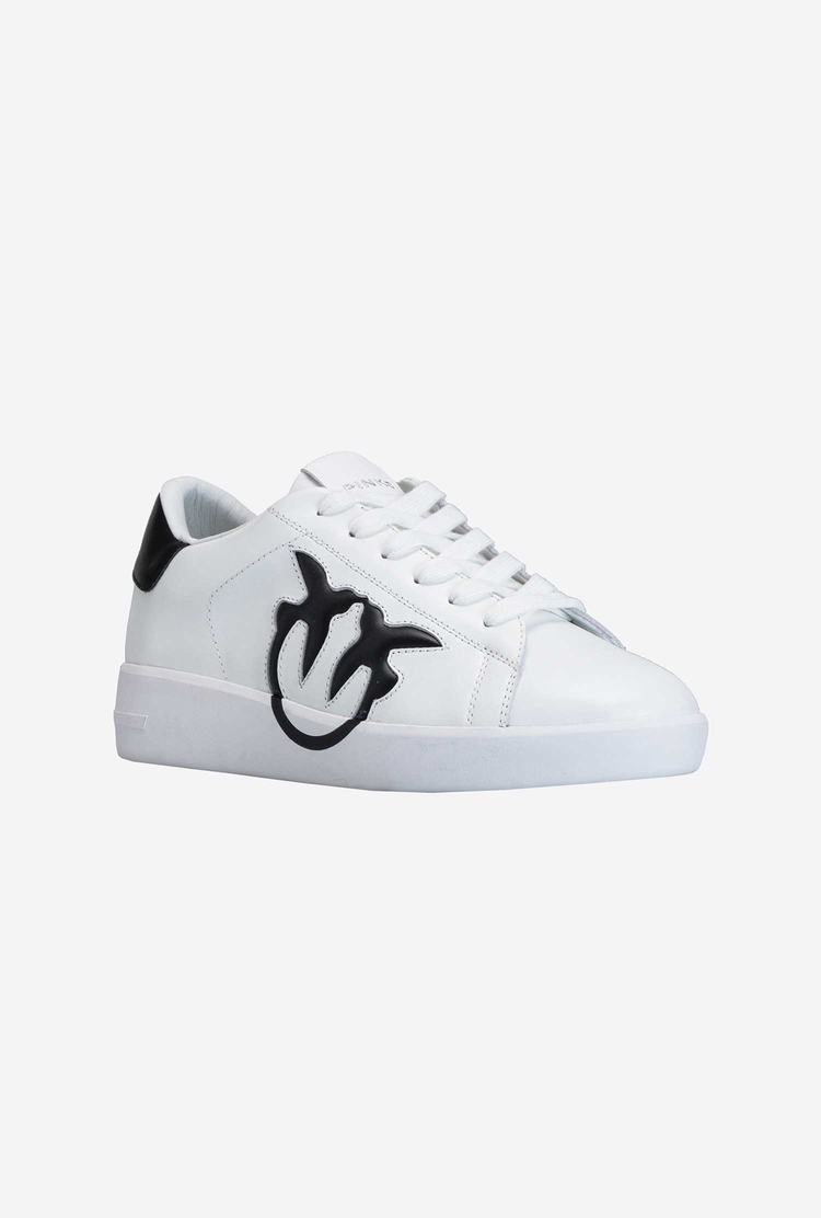 Women's Pinko Logo Sneakers White/Black | Australia-36295719