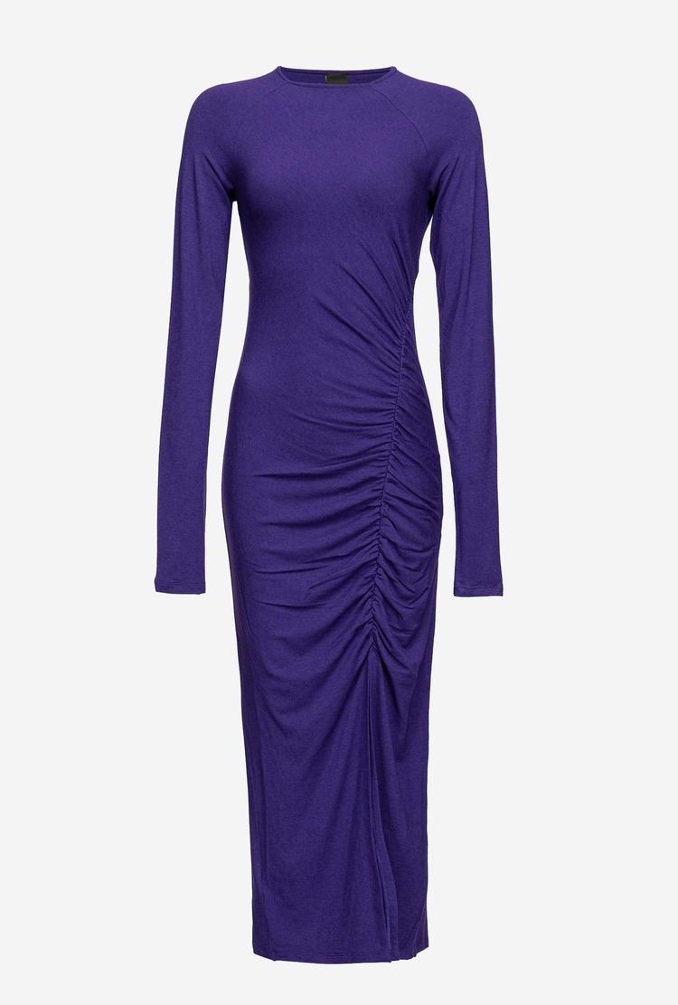 Women's Pinko Long Knit Dress Purple | Australia-97582409