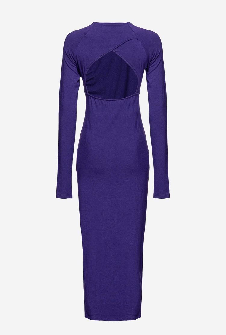 Women's Pinko Long Knit Dress Purple | Australia-97582409