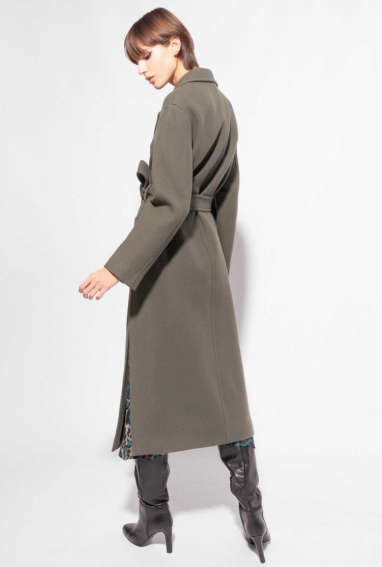 Women's Pinko Long Wraparound Coats Dark Green | Australia-42538099