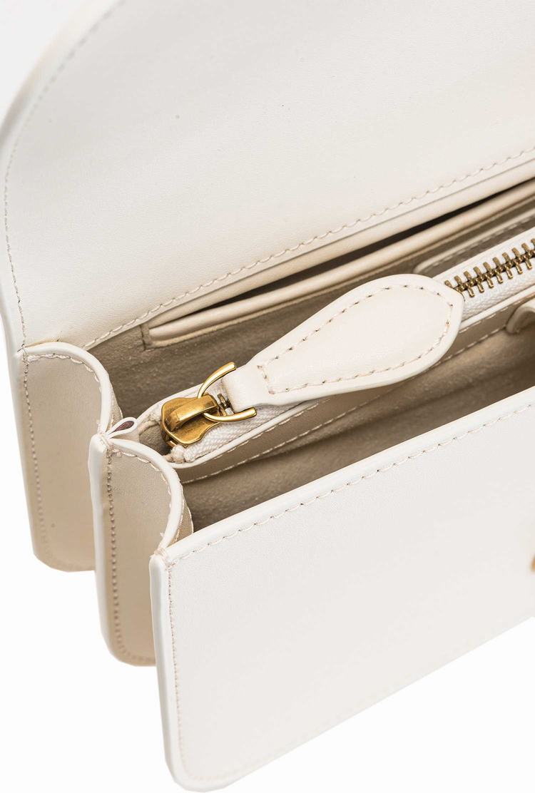 Women's Pinko Love Bag Bell Simply Crossbody Bags White Gold | Australia-65431879