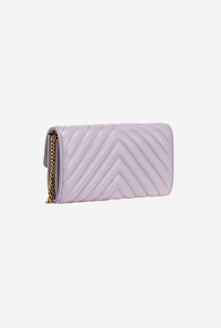 Women's Pinko Love Bag Chevron Purses Grey Gold | Australia-27619589