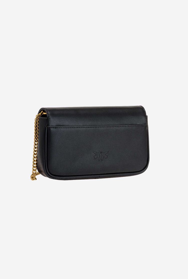 Women's Pinko Love Bag Pocket Simply Crossbody Bags Black Gold | Australia-85392419