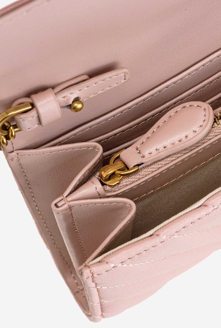 Women's Pinko Love Bag Simply Crossbody Bags Pink Gold | Australia-69145739