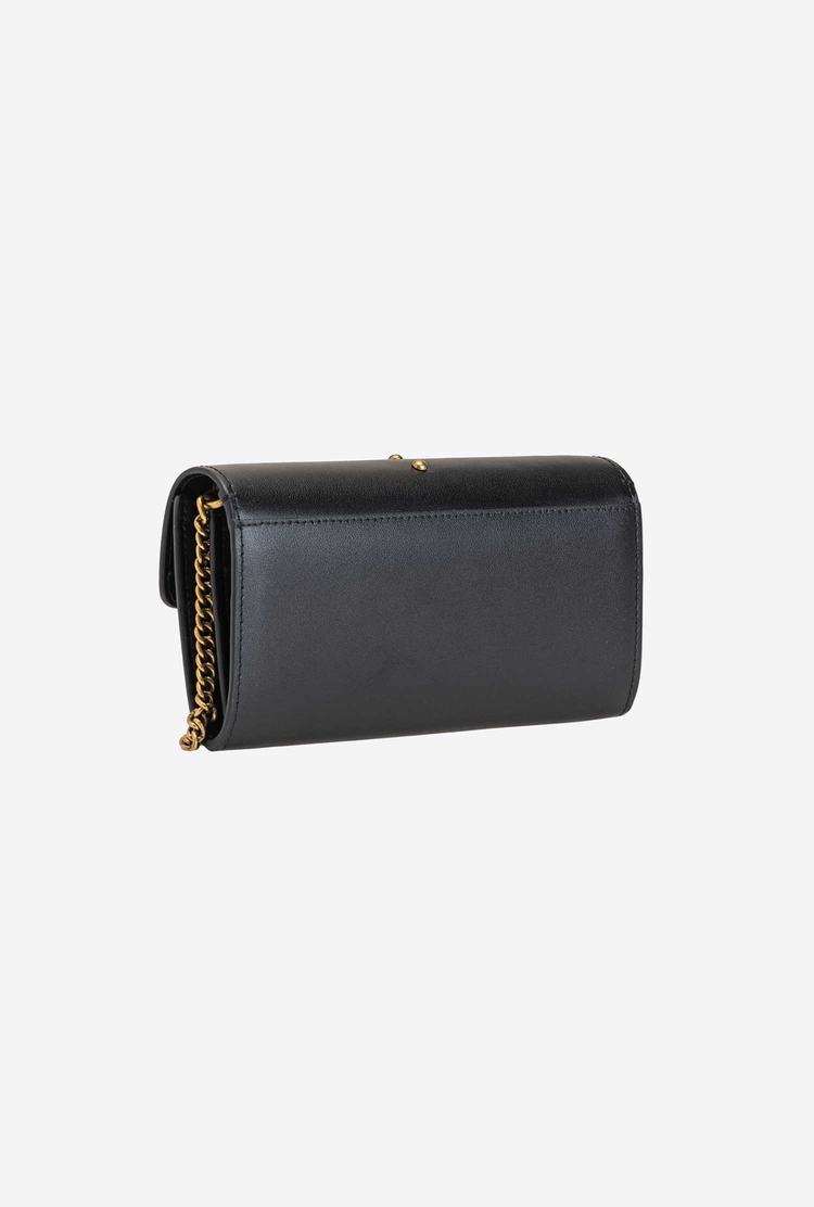 Women's Pinko Love Bag Simply Wallets Black Gold | Australia-20864959