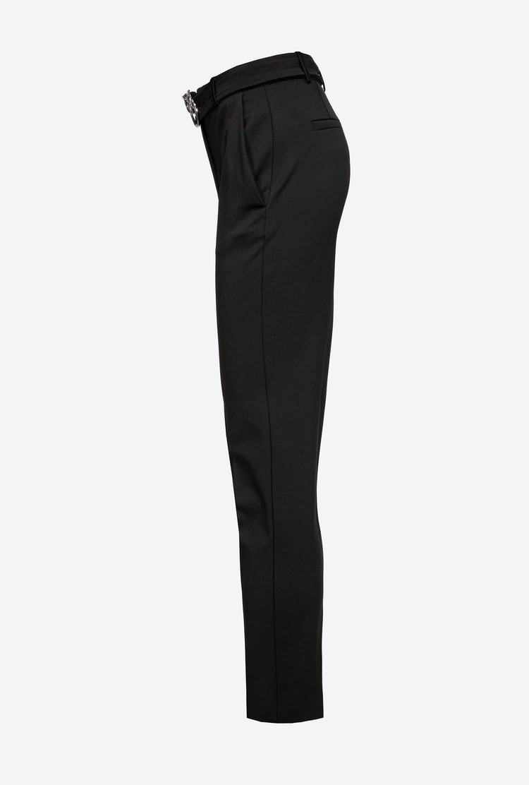 Women's Pinko Love Birds Pants Black | Australia-20754919