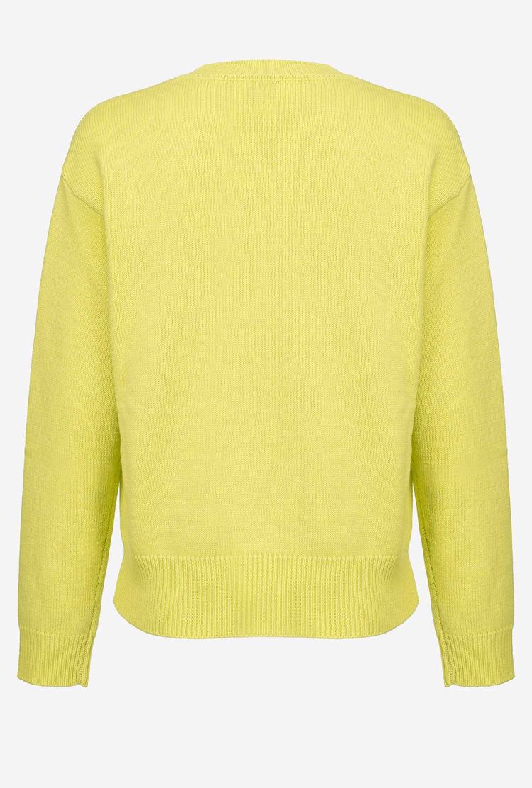 Women's Pinko Love Birds Pullover Green | Australia-14957289