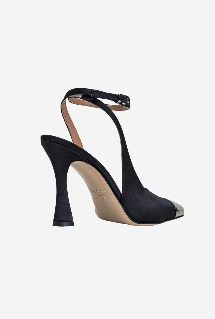 Women's Pinko Metal Toe Heels Black | Australia-25714369