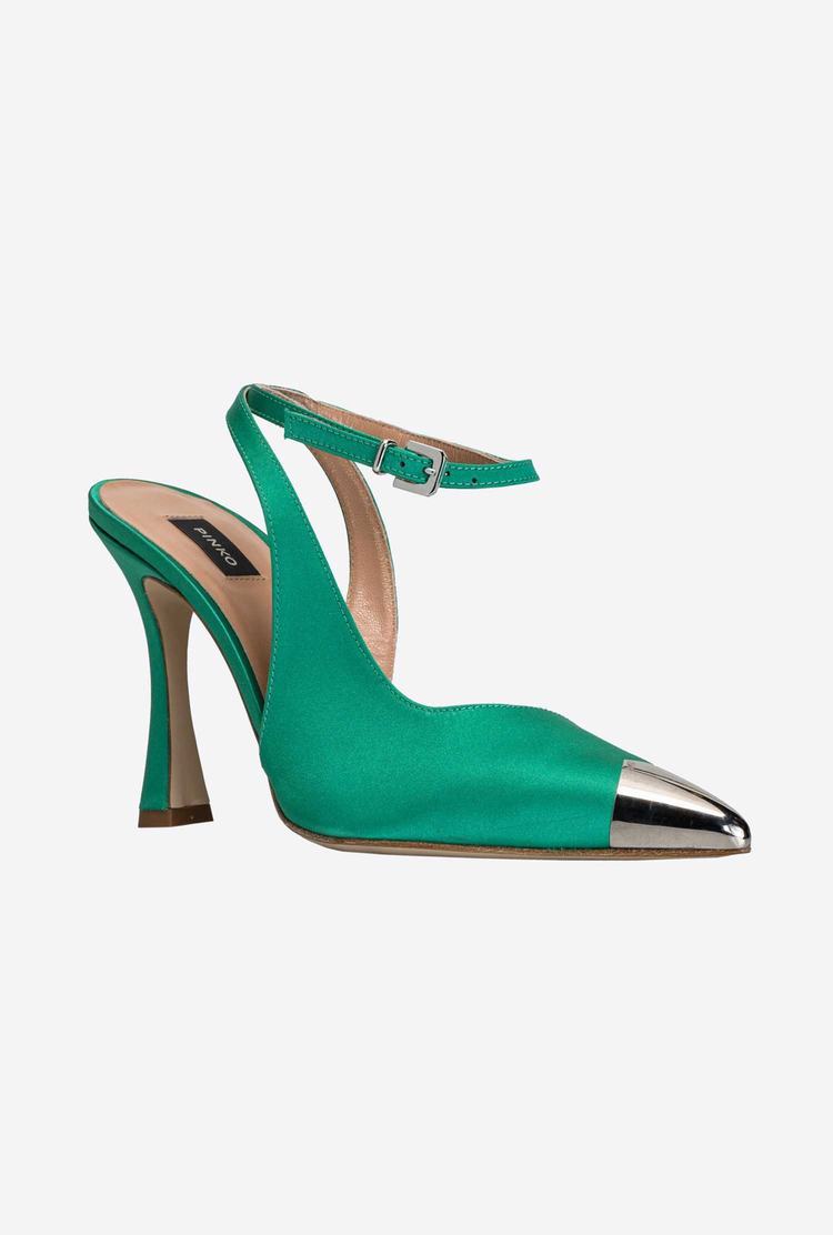 Women's Pinko Metal Toe Heels Green | Australia-84692319