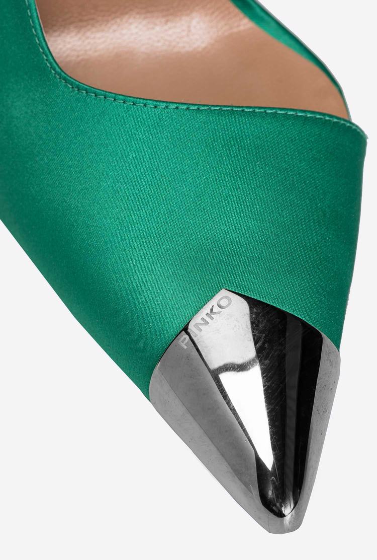 Women's Pinko Metal Toe Heels Green | Australia-84692319