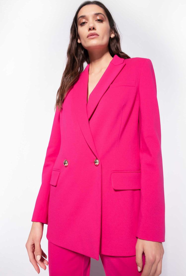 Women's Pinko Milano-knit Blazers Fuchsia | Australia-21036479