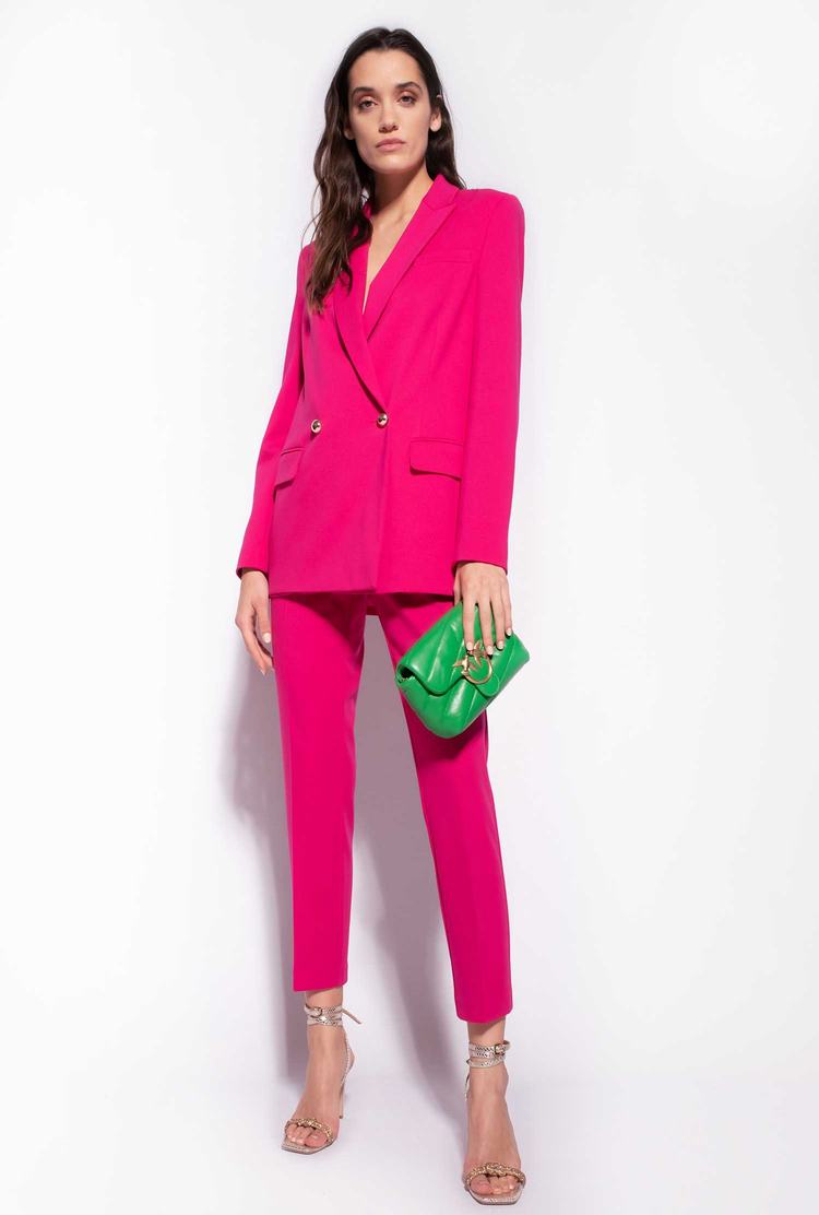 Women's Pinko Milano-knit Blazers Fuchsia | Australia-21036479