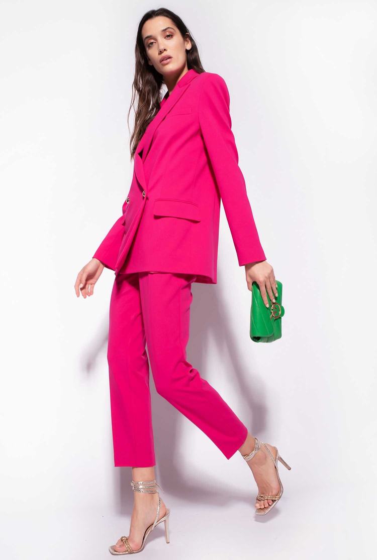 Women's Pinko Milano-knit Blazers Fuchsia | Australia-21036479