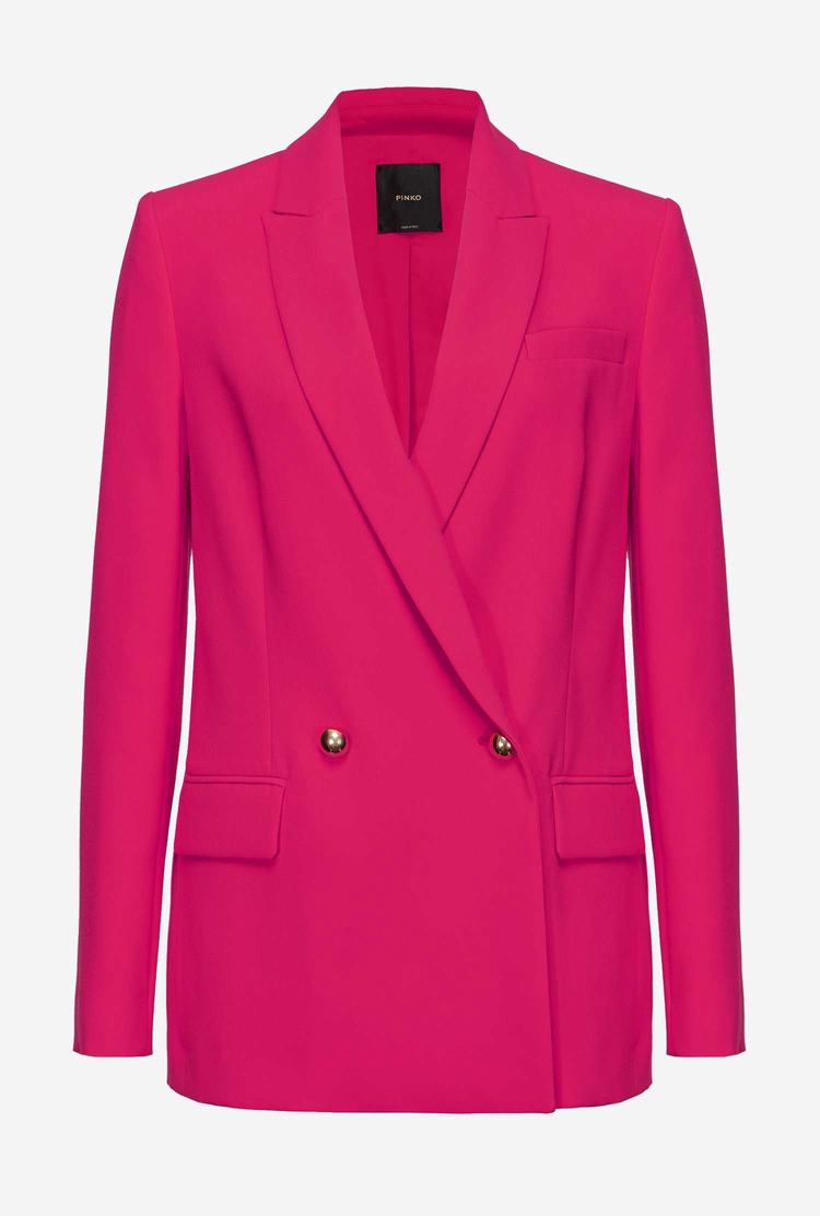 Women's Pinko Milano-knit Blazers Fuchsia | Australia-21036479