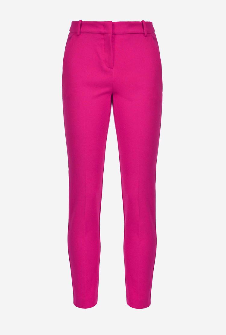 Women's Pinko Milano-knit Cigarette Pants Fuchsia | Australia-09851349