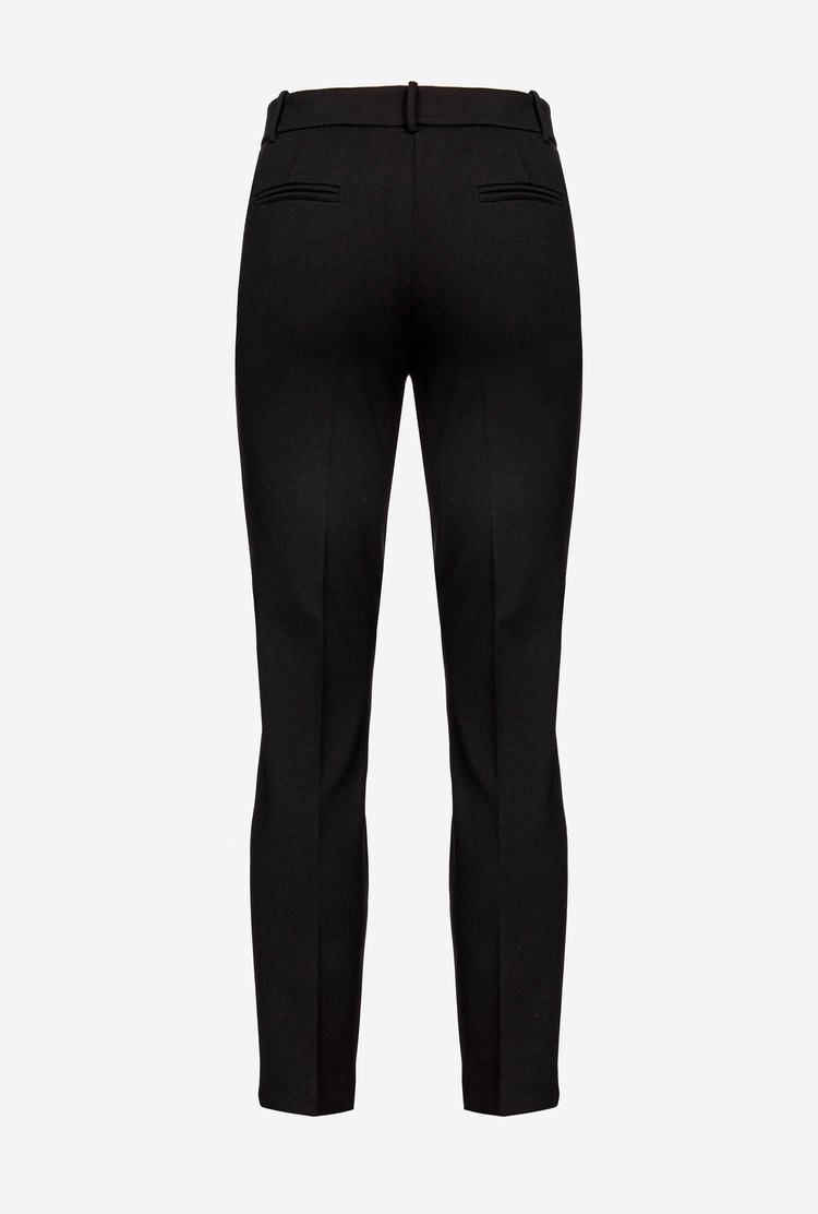 Women's Pinko Milano-knit Cigarette Pants Black | Australia-47698539