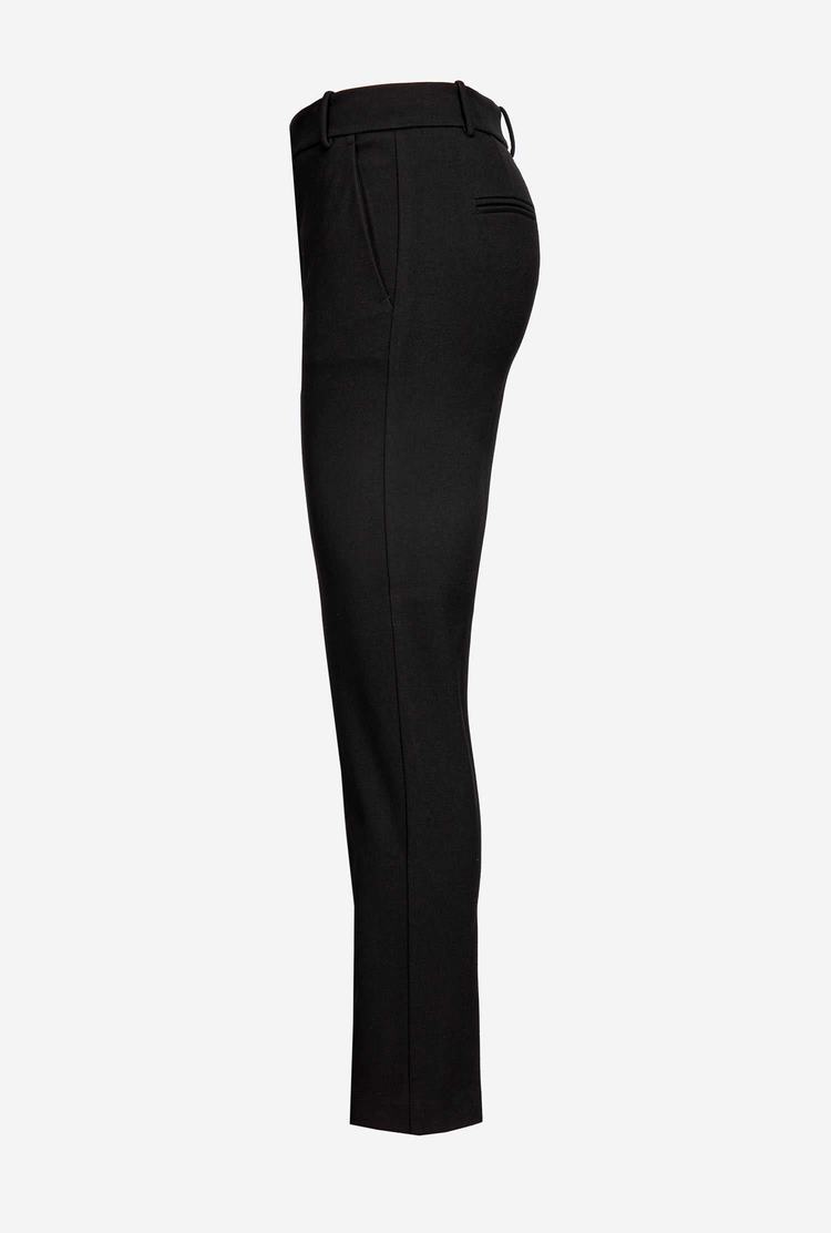 Women's Pinko Milano-knit Cigarette Pants Black | Australia-47698539