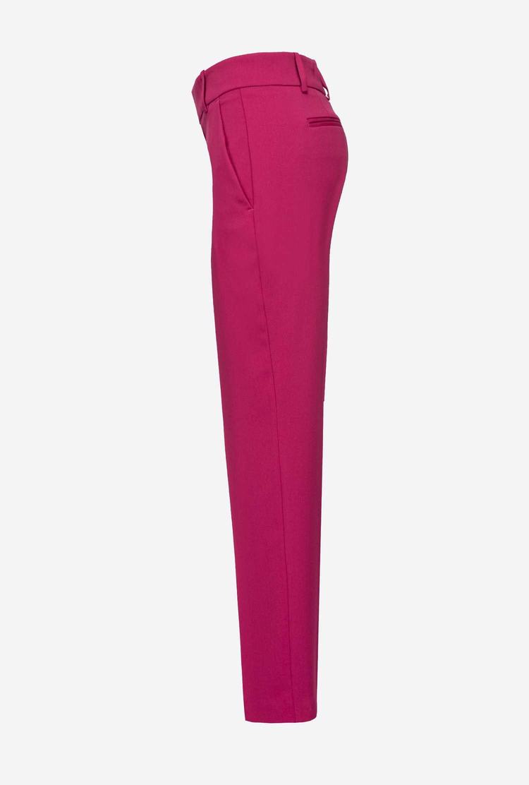 Women's Pinko Milano-knit Pants Fuchsia | Australia-85263719