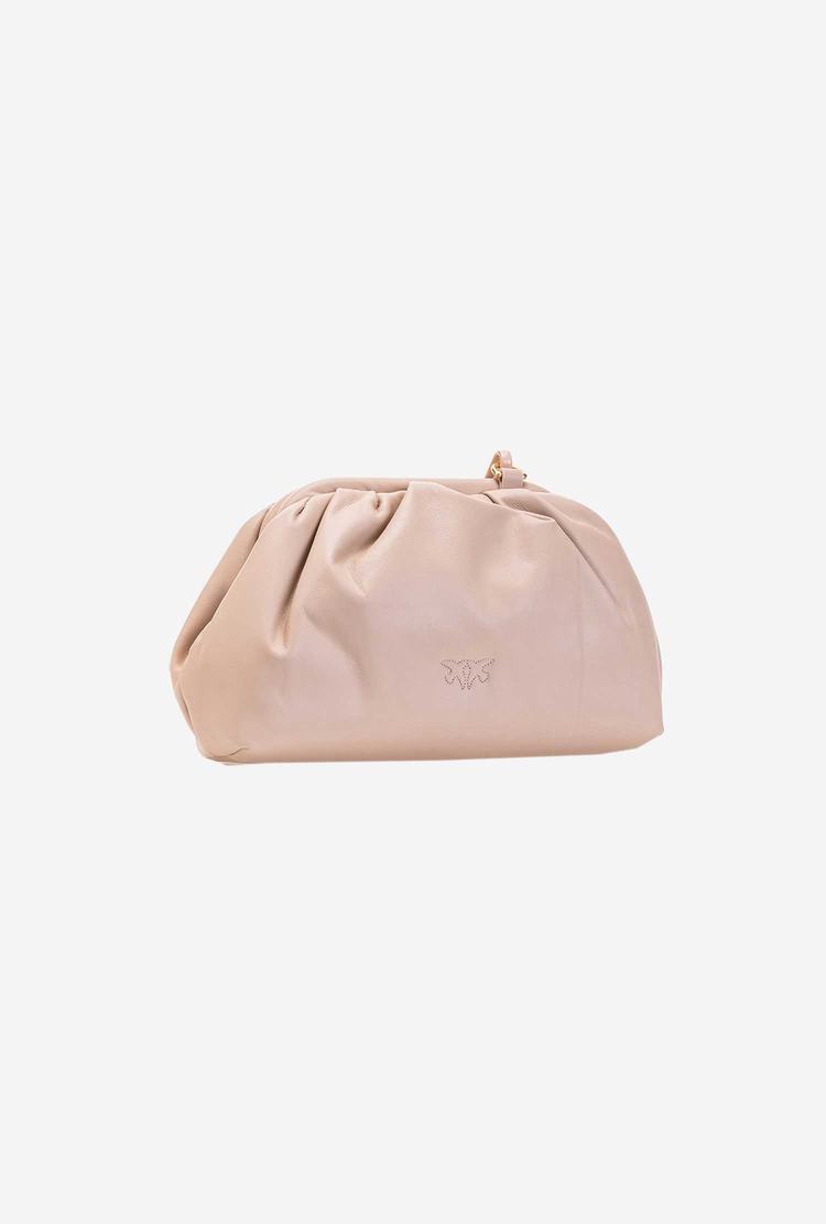 Women's Pinko Mini Chain Clutch Block Colour Handbag Pink | Australia-57194209