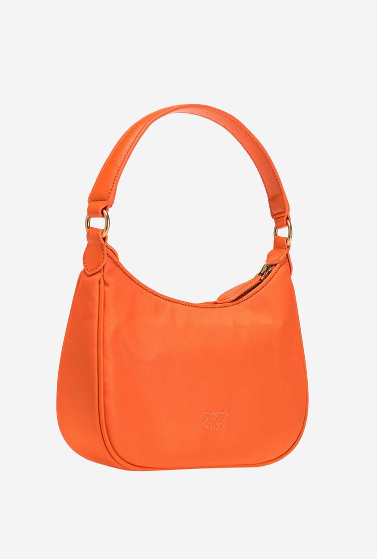 Women's Pinko Mini Half Moon Bag Recycled Shoulder Bags Orange Gold | Australia-57964039