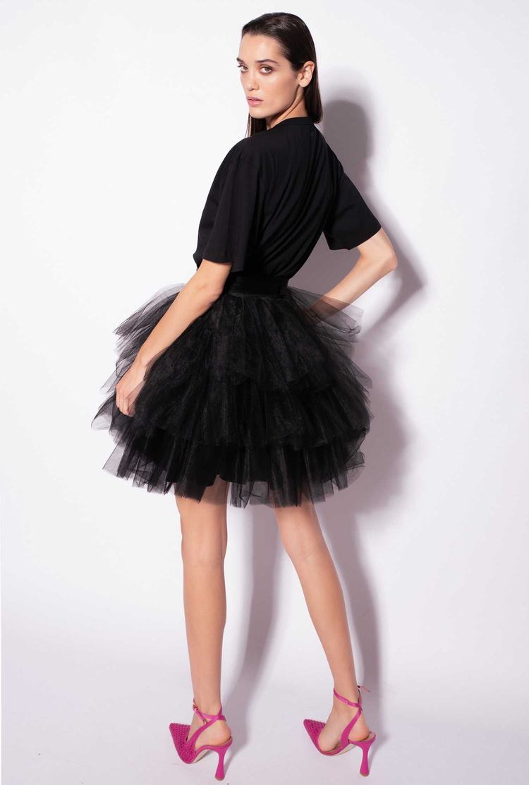 Women's Pinko Mini In Tulle Skirts Black | Australia-52140369