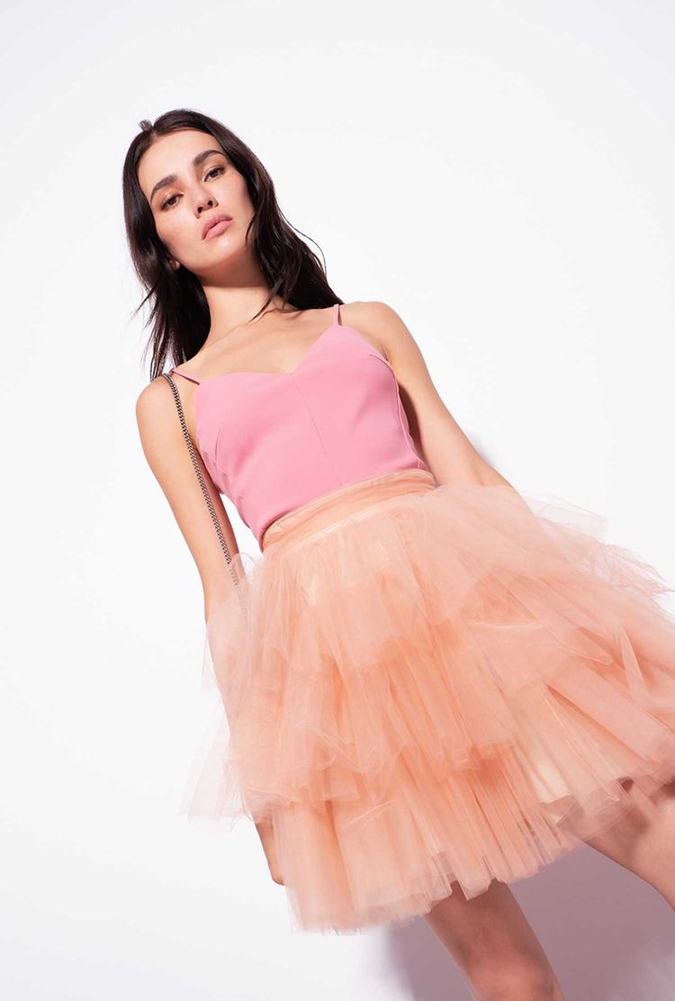 Women's Pinko Mini In Tulle Skirts Pink | Australia-93701249